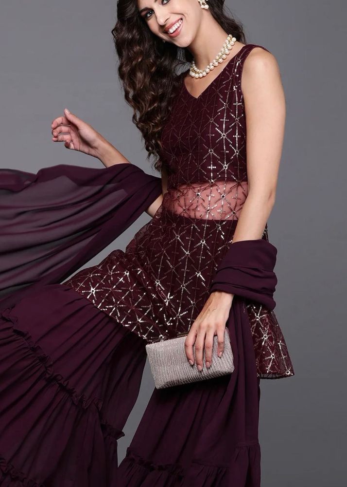 Elegant Maroon Kurta Set without dupatta