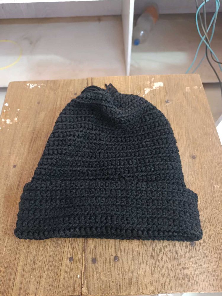 Black Knitted Beanie