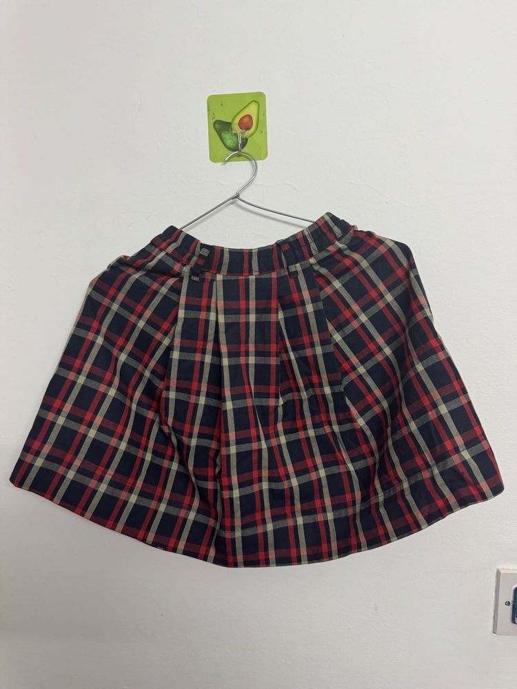 Cute Checkered Mini Skirt