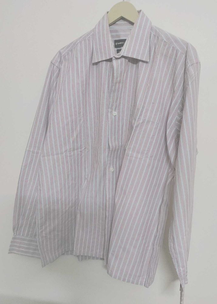 Mens Pink Striped Shirt