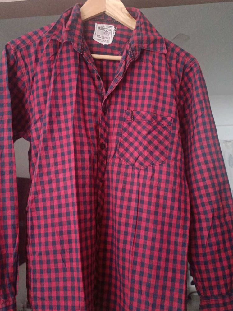 Red &amp; Black Checked Shirt