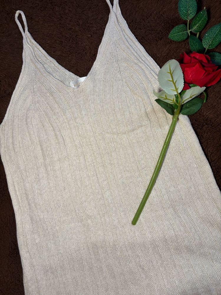 Casual Knit full dress with slit