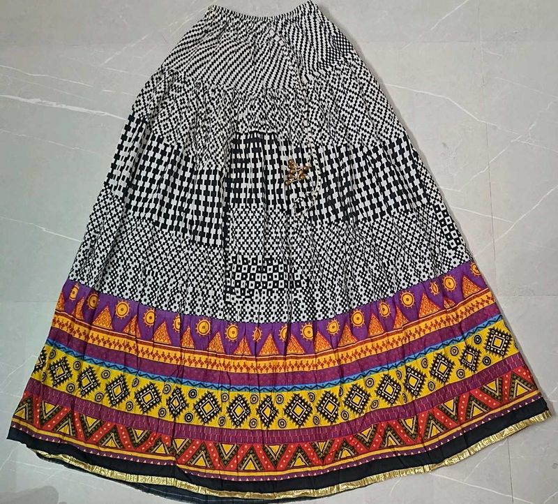 Patterned Maxi Skirt