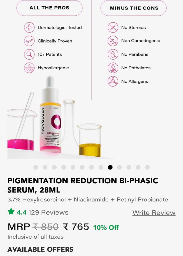 Novology Pigmentation Reduction Serum