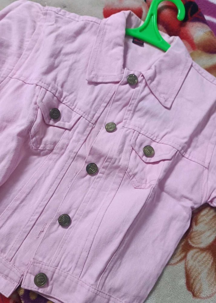 Cute Pink Denim Jacket