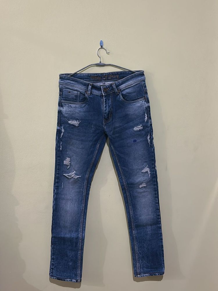 Distressed Denim Jeans