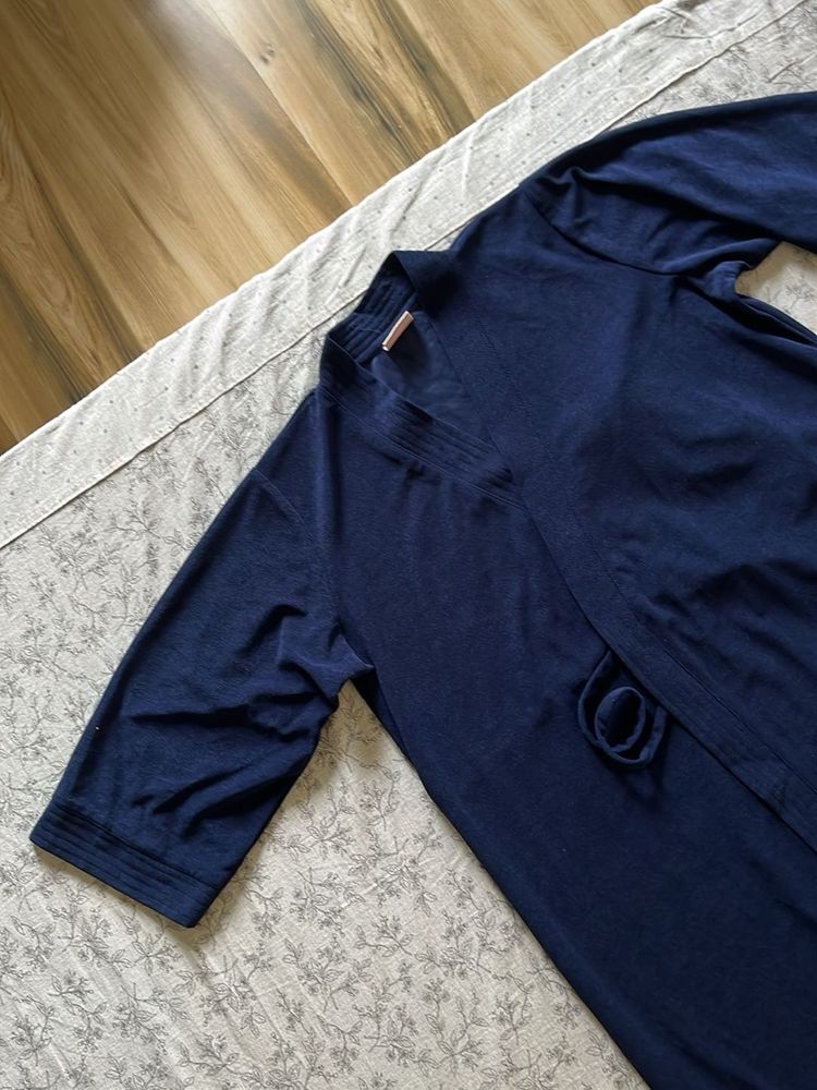 Navy Blue Kimono Style Robe
