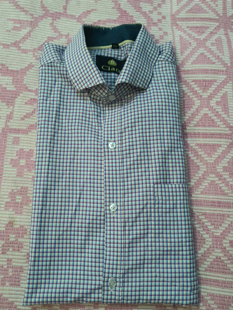 Mens Check Formal Full Sleeves Shirt