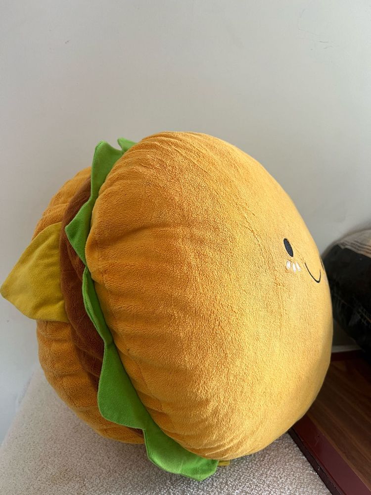 Giant Soft Burger Plush Pillow