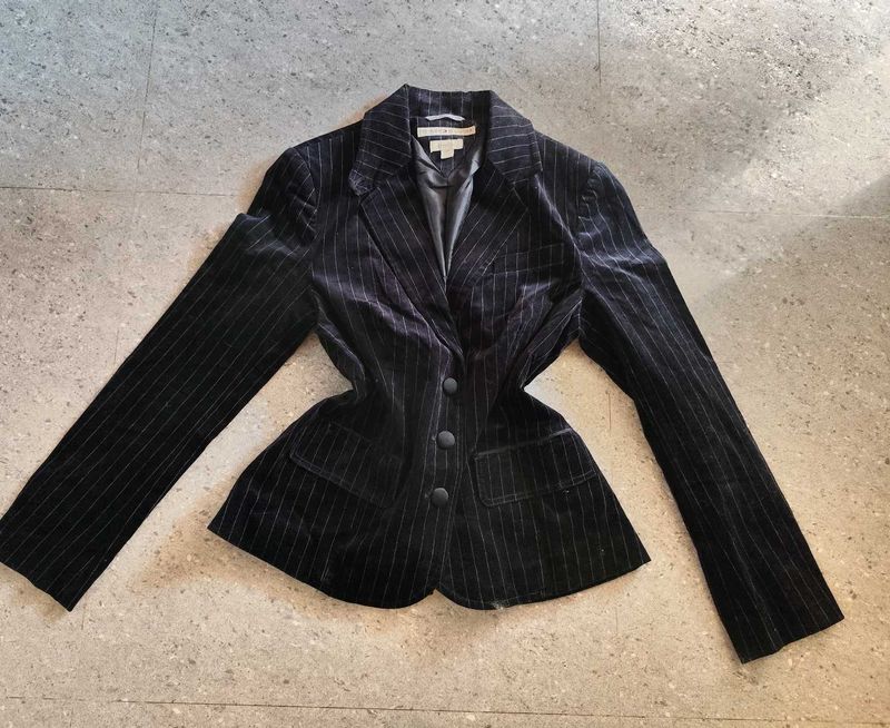 Tommy Hilfiger Striped Velvet Blazer