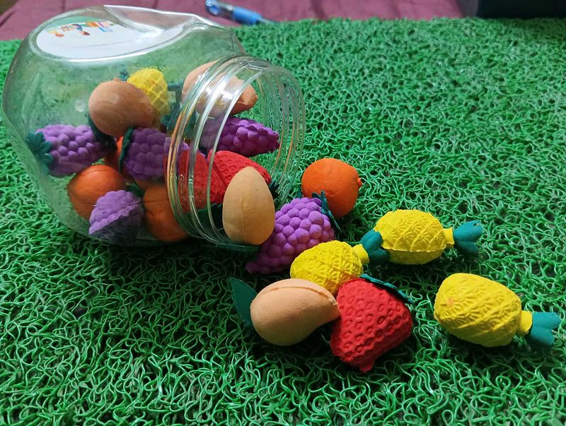 Fruit and Turtle Eraser Collection