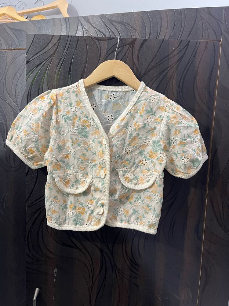 Floral Baby Shrug