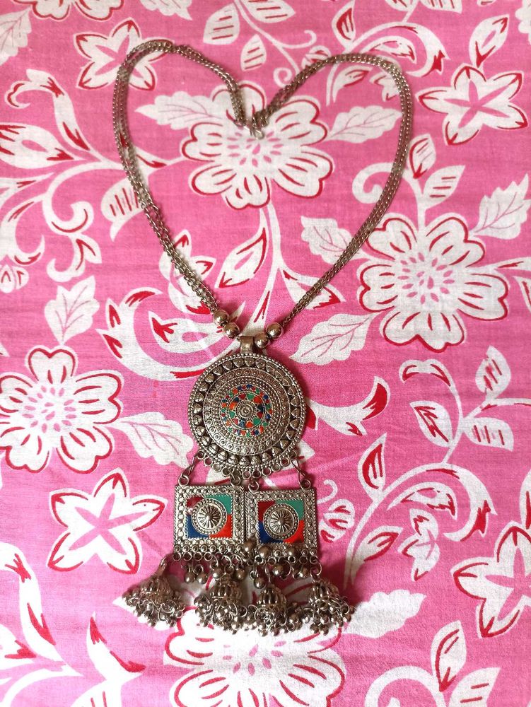 Ethnic Silver Necklace
