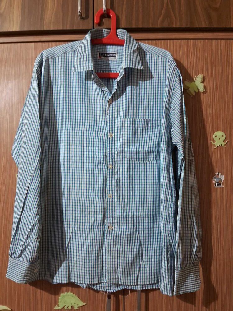 42 Size Fine Checked Shirt