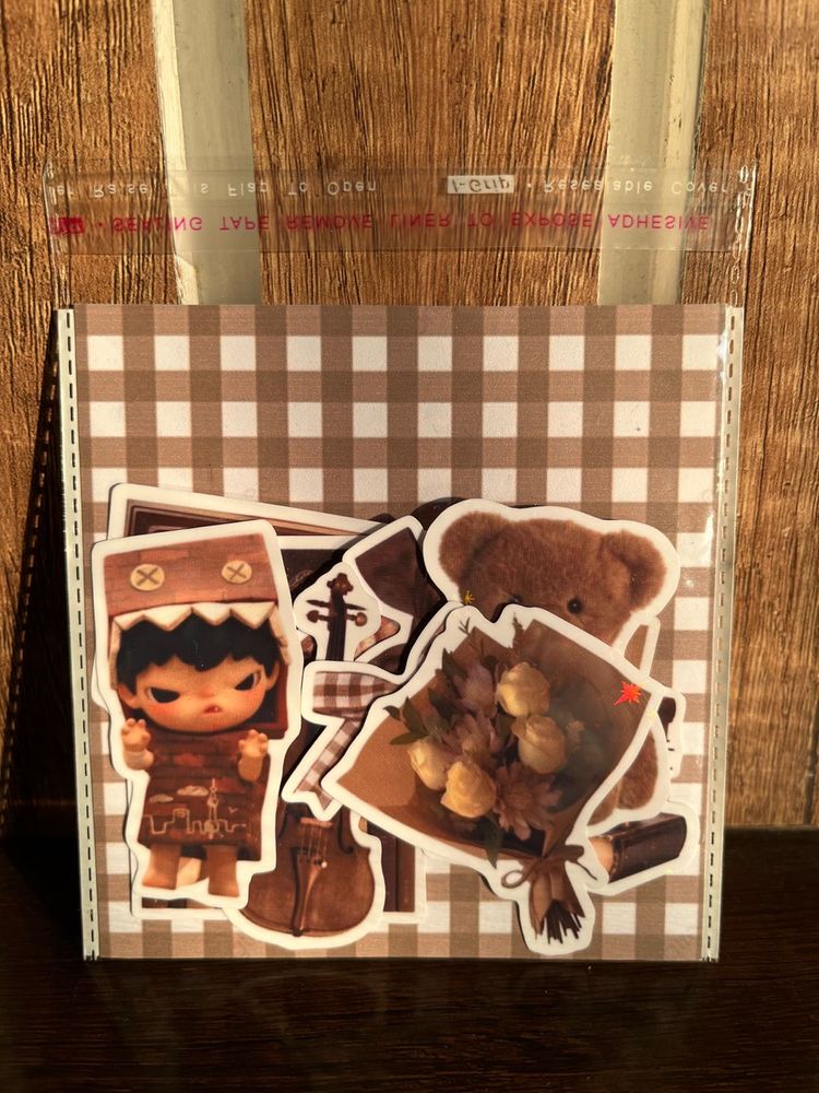 Cute Brown holographic Stickers
