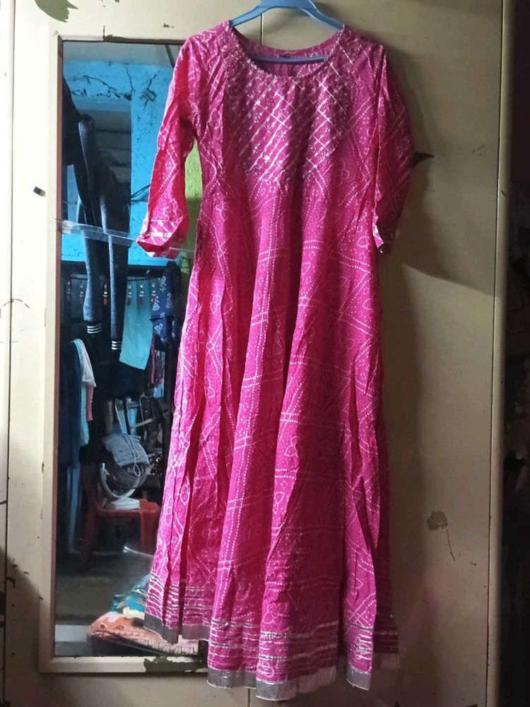 Pink Printed Kurta