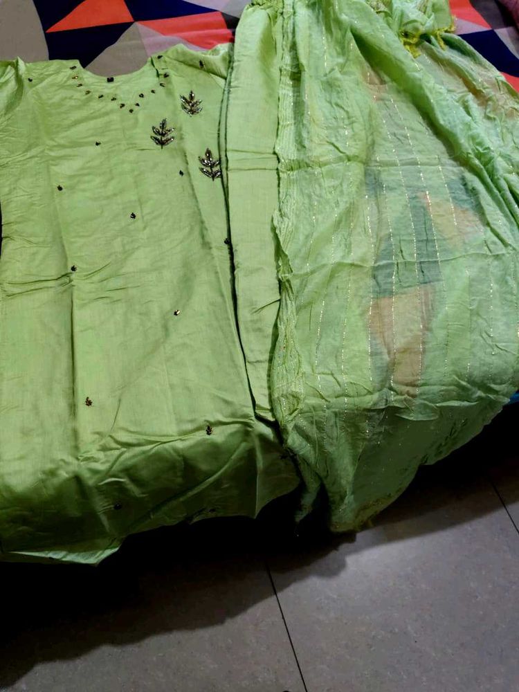 Lime Green Pant Kurta