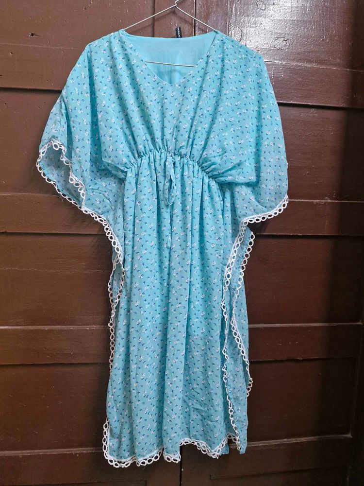 Floral Print Kaftan Dress