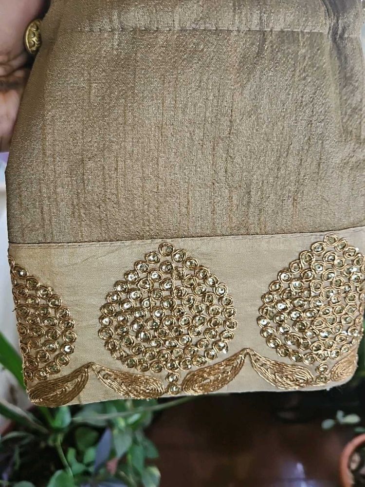 Elegant Gold Potli Bag