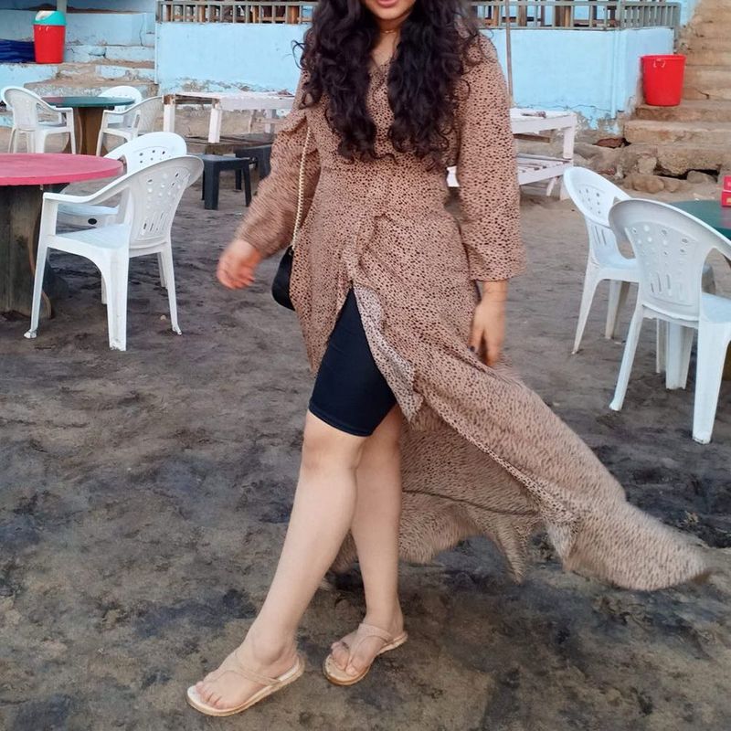 Leopard Print Midi Dress