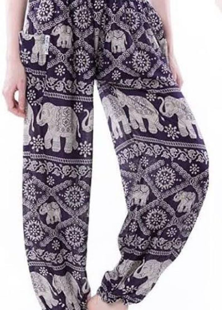 Elephant Printed Short Harem Pants