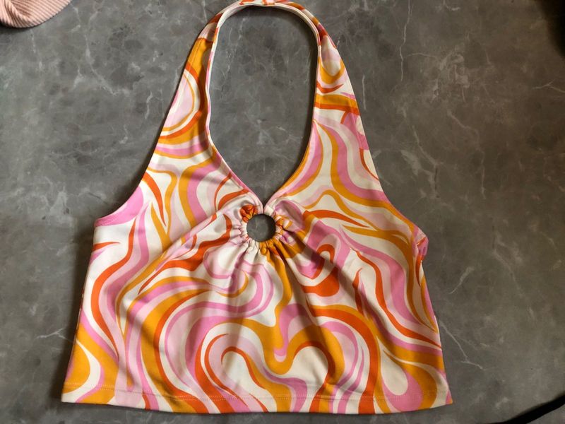 H&amp;M Colourful Halter Neck Top