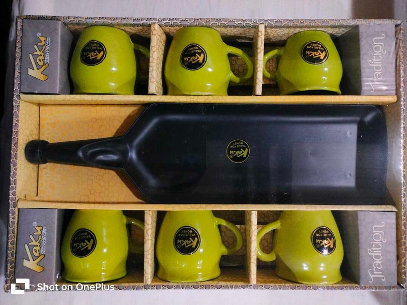 KAKU Tea Set - Mugs &amp; Bottle Serving Plate