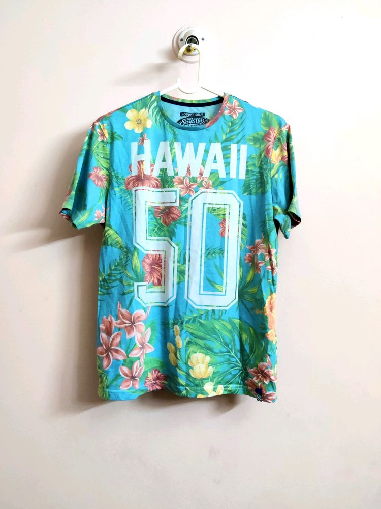 Men&#39;s cotton floral tshirt