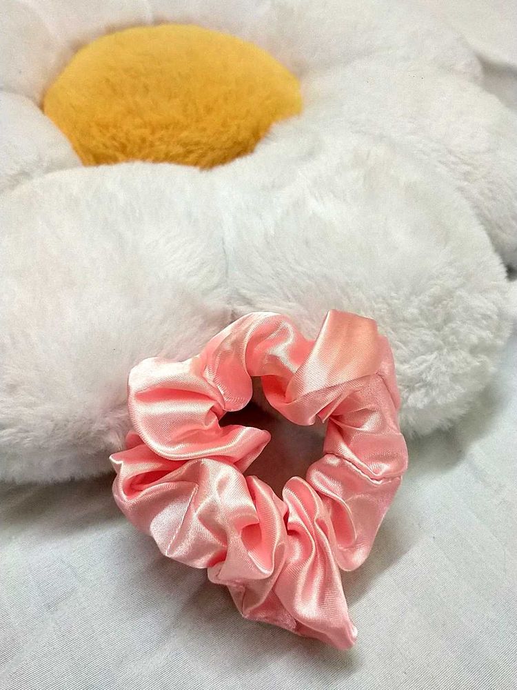 Hot Pink Silk Scrunchie
