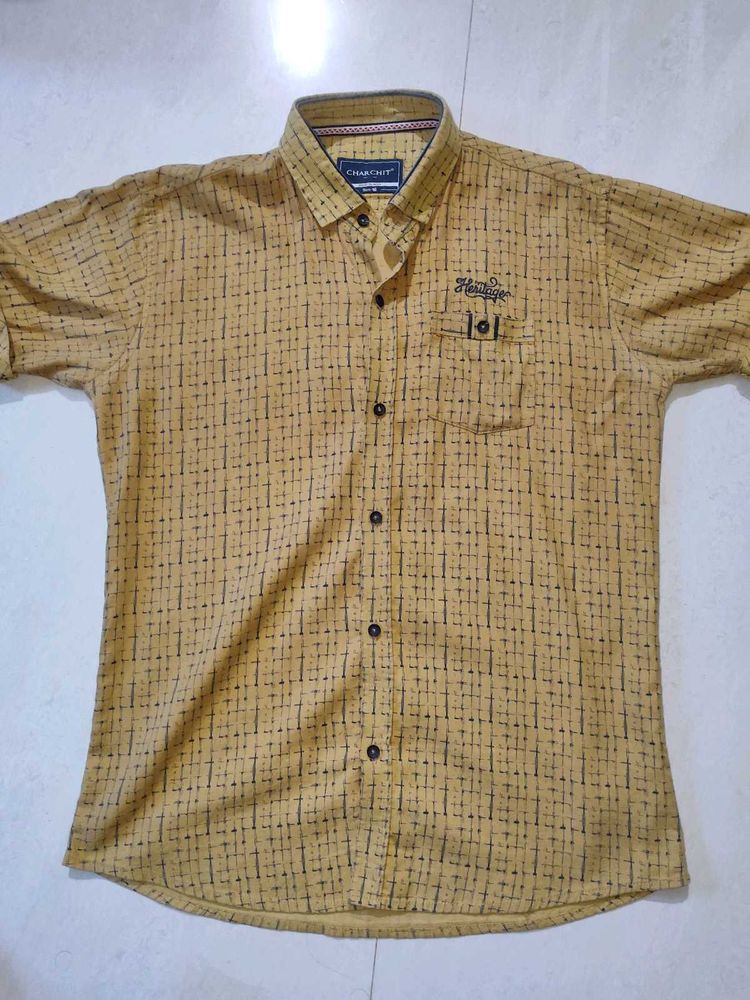 Stylish Yellow Casual Shirt – Charchit®
