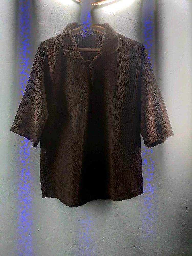 black polo shirt
