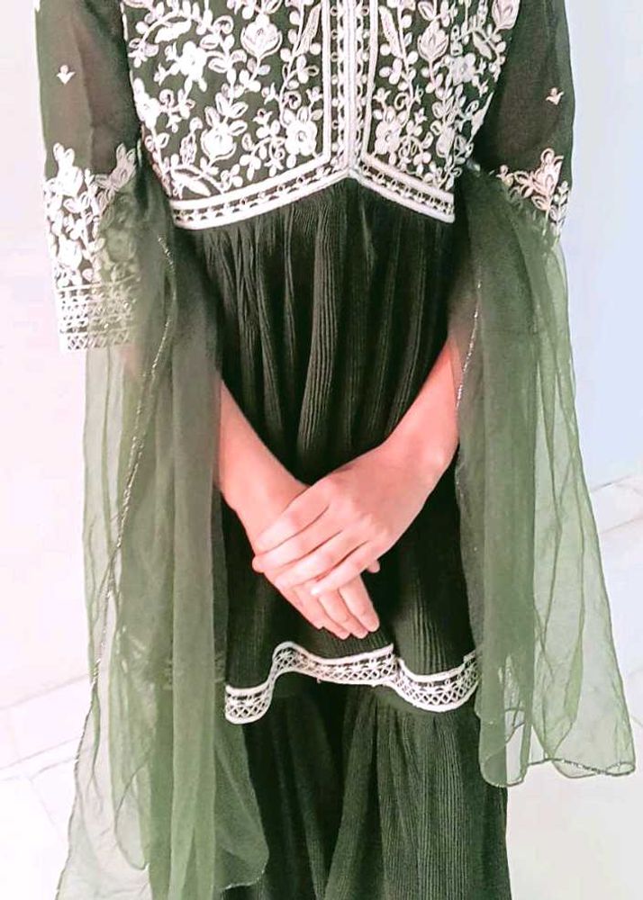 Girls Fancy Gharara Frock 💚💚💚