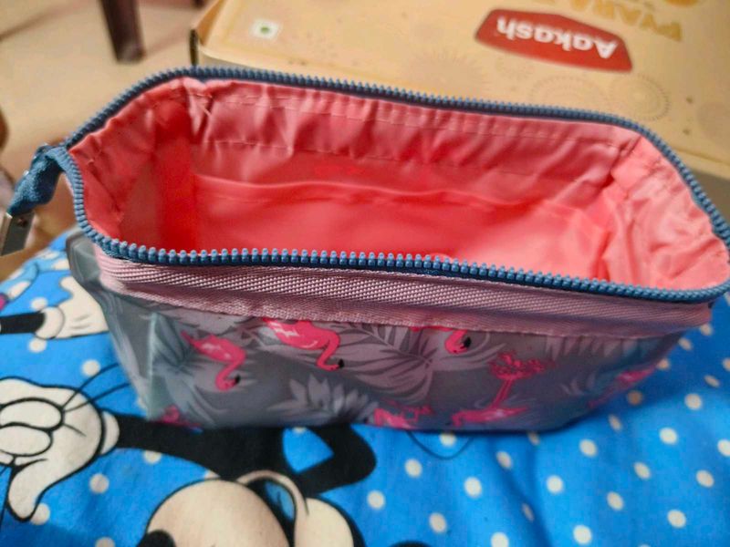 Flamingo Print Pouch