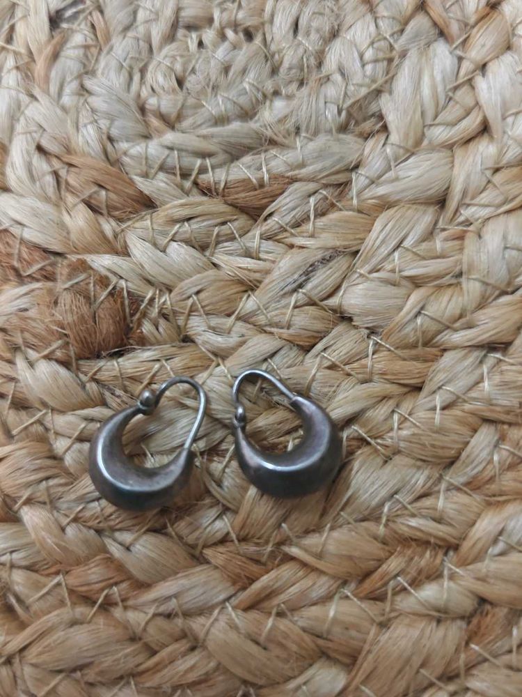 Pure Silver Hoops - Vintage without hallma