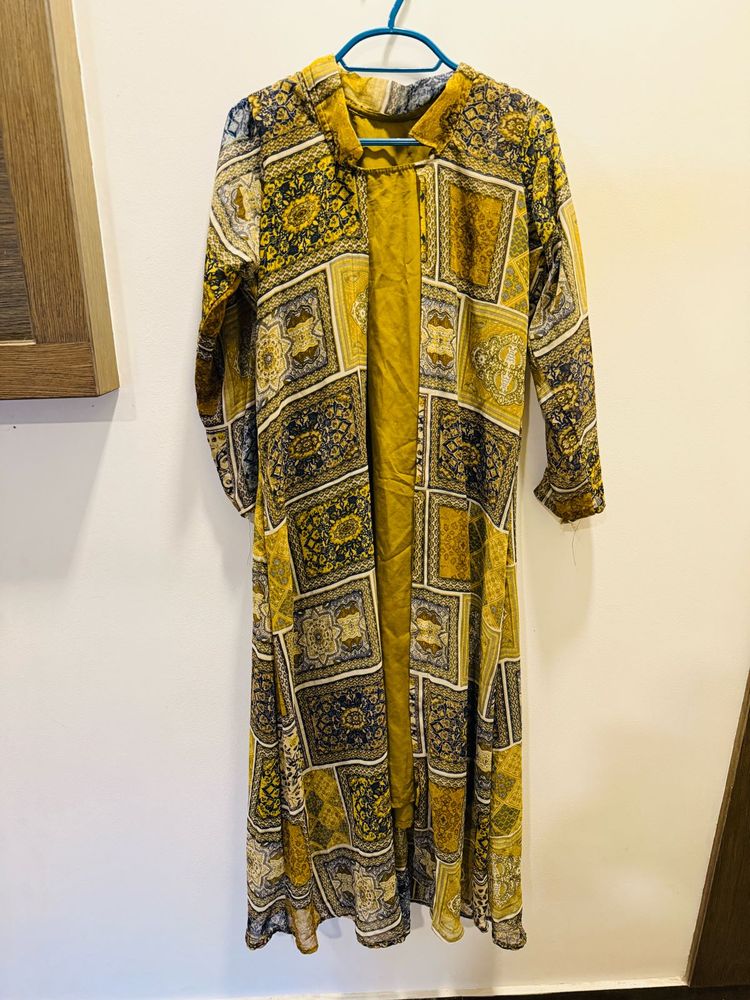 Printed Yellow Kurta