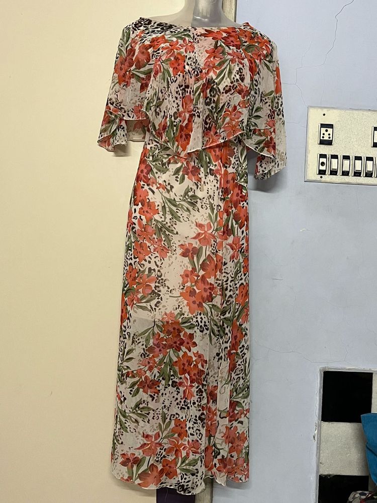 Pintrest Floral Print Maxi Dress