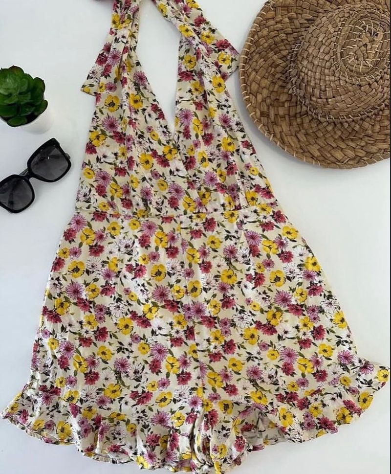 Floral Halter Neck Jumpsuit