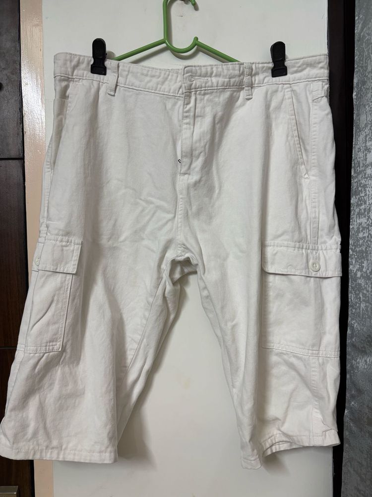 White Cargo Shorts