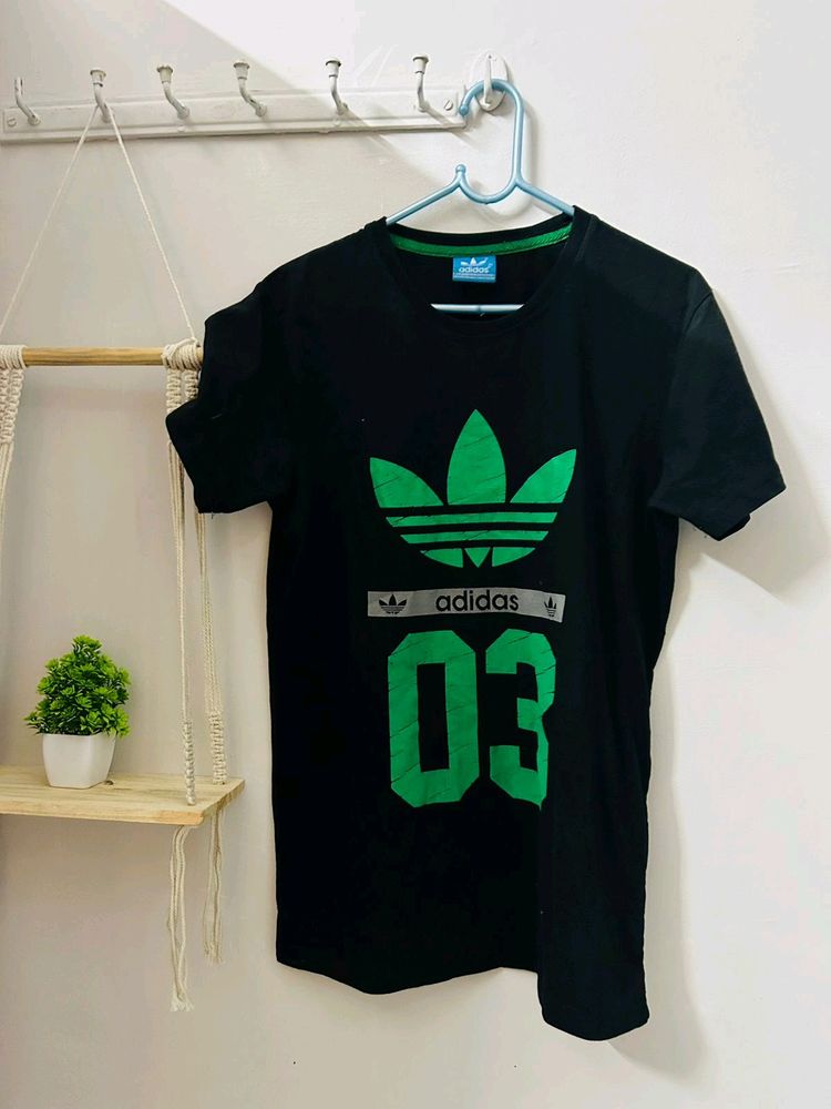 Black Green Adidas T Shirt