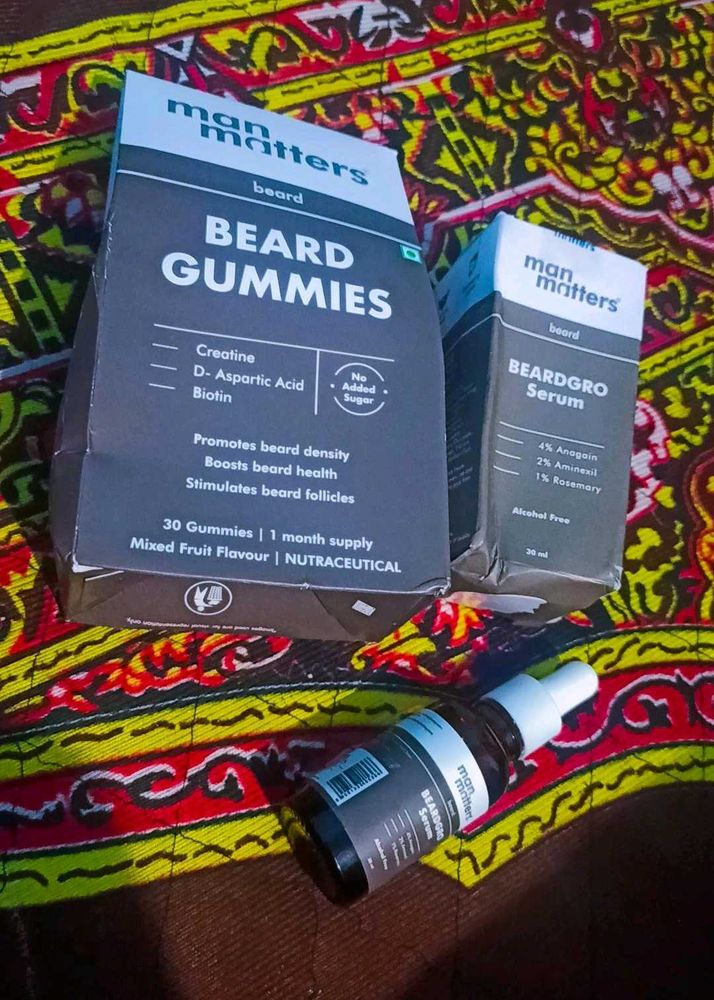 Man Matters Beard Gummies &amp; Serum