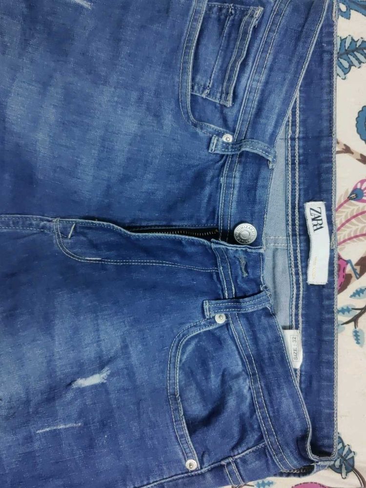 Zara Blue Denim Jeans - Size 32