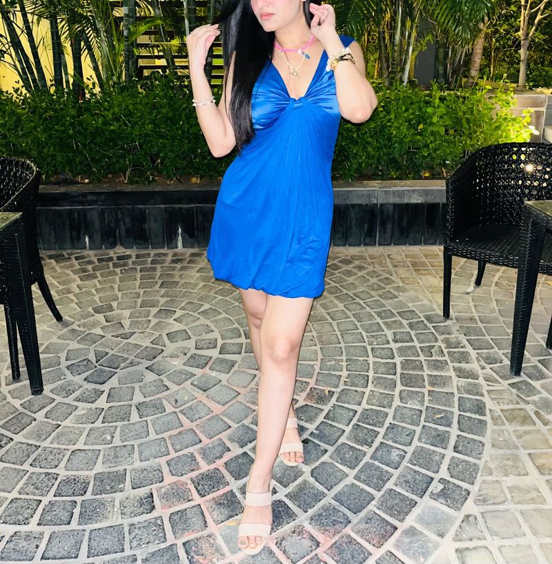 Blue Beautiful Balloon Dress