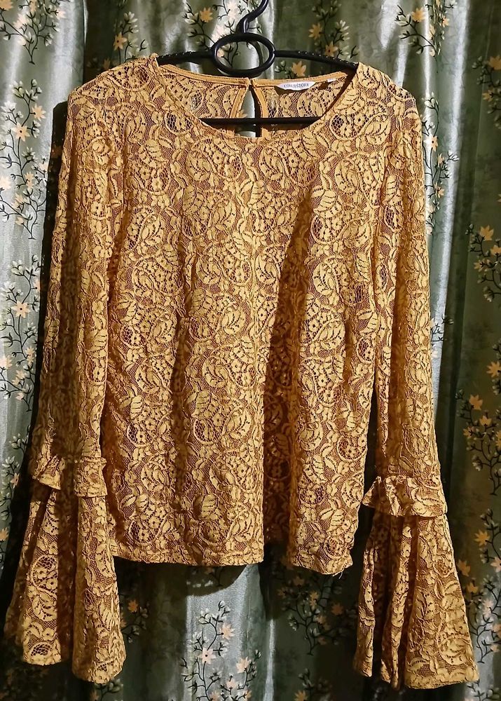Lace Bell Sleeve Top
