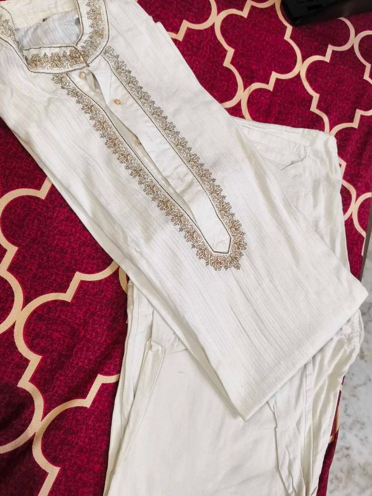 Elegant Cream Kurta Set