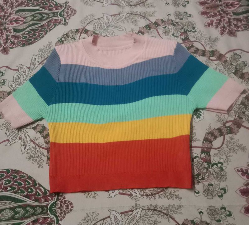 Rainbow Striped Top