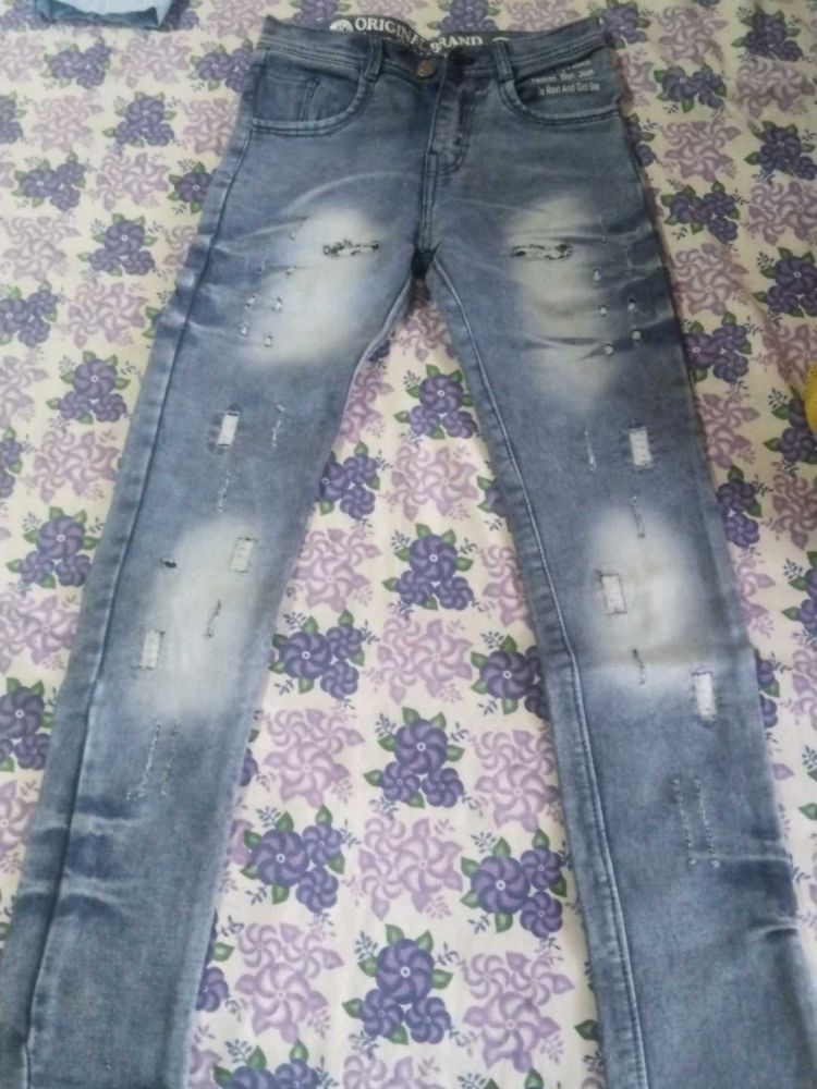 Distressed Denim Jeans