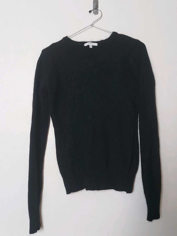 Black Long Sleeve Knit T shirt