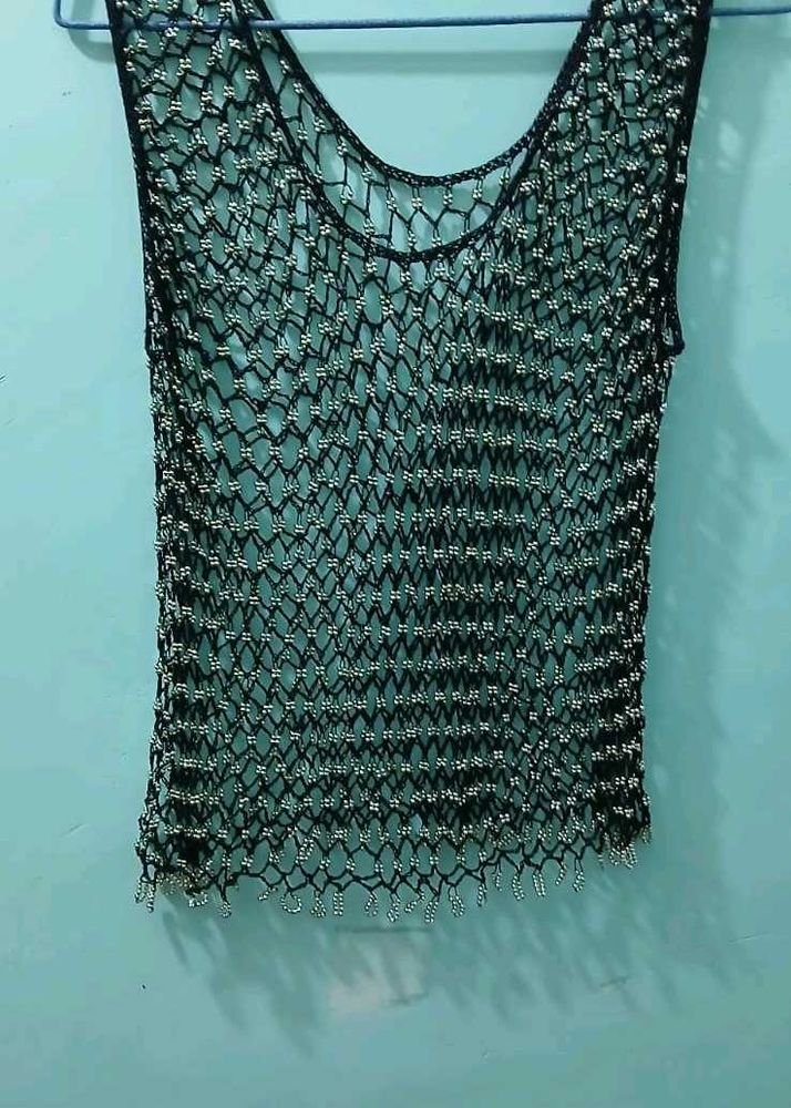 Beaded Sleeveless Top