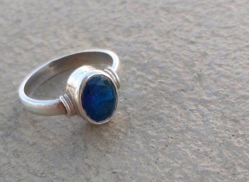 Blue Stone Original Silver Ring