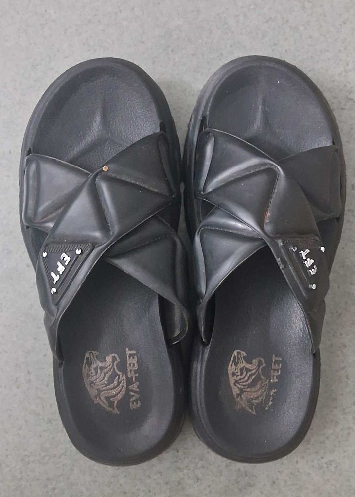 Black EVA-FEET Platform Slides